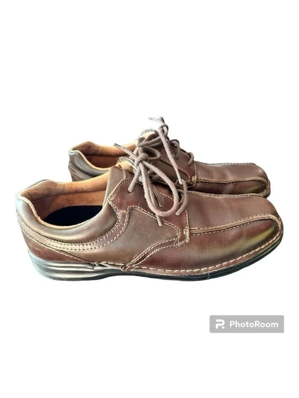 Nunn Bush Lites Mens Brown Princeton Oxford Lightweight Dress Shoes